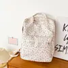 Mochila Escolar Feminina Estudante Floral Literária Fresca Estilo Ins Coreano Versátil Mochila Universitária Japonesa