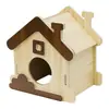 Juguetes de Madera para Mascotas, Juguetes de Casa, Decoraciones para Jaulas de Hámster Dorado, Casa Escondite de Madera, Villa, Universal para Hámsters