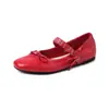 Sapatilhas Raso com Solado Macio para Mulheres com Aumento Oculto de Altura, Novo Estilo Primavera 2026, Bico Quadrado, Laço, Sapatos Mary Jane Estilo Chanel