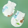 (Empaquetado Individualmente) Guantes de Algodón Tejido Listos para Usar Anti-Rayaduras para Bebé, Guantes Faciales/Cubrepies Anti-Rayaduras para Recién Nacidos