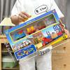 Juguete para niño tren de vapor retro simulación pista eléctrica modelo clásico juguete tren de alta velocidad caja de regalo venta al por mayor