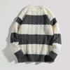 Suéter grueso de otoño e invierno para hombre, estilo coreano, suéter de punto japonés holgado a la moda, chaqueta de suéter perezoso estilo Hong Kong para invierno.