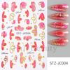 Pegatinas Transfronterizas Nuevas para Arte de Uñas Ins Frescas Bronceado Hueco Dorado Flor Blanca Pequeña Flor Rosa Pegatinas Adhesivas para Uñas