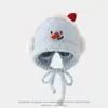 Sombrero de Invierno y Otoño para Niños Sombrero de Lana de Oso Sombrero de Algodón Tejido para Niñas Cálido Sombrero de Bebé Bufanda Conjunto de Dos Piezas