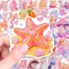 50 piezas de pegatinas de animales de dibujos animados estilo acuarela de cuento de hadas, mascotas lindas como gatitos y zorros, materiales de decoración para funda de teléfono y diario DIY
