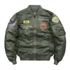 Chaqueta de aviación MA1 para primavera y otoño, chaqueta de vuelo de la Fuerza Aérea para hombre, chaqueta cruzada para hombre, mono, cuello de béisbol, top