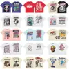 Hermosa Moda Hell Star Ins Mismo Estilo Vintage Estampado Top para Hombre y Mujer Casual a la Moda Algodón Puro Lavable Camiseta de Manga Corta
