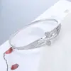 Pulsera para mujer, linda, regalo de cumpleaños, incrustaciones de circonita, chapada en platino, chapada en oro de 18 quilates y chapada en oro de 24 quilates, venta al por mayor