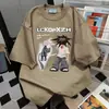 Camiseta Unissex Tendência Verão 2025 Manga Curta Design de Nicho Gola Redonda Solta Versátil Top para Casal Ins