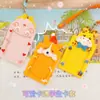 Tarjeta de Bus de Dibujos Animados Creativos Lindos Tridimensionales Tarjeta de Estudiante de Dibujos Animados Tarjeta de Comida Tarjeta de Acceso Tarjeta de Campus Colgante del Cuello Cubierta Protectora Suave