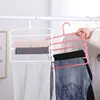Estante Multifuncional de Cinco Niveles para Pantalones, Estante Colgante para Pantalones y Bufandas de Armario Doméstico, Estante Antideslizante de Múltiples Niveles para Bufandas, Estante para Corbatas