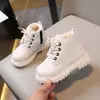 Zapatos Infantiles Otoño/Invierno 2026 Botas para Niños Botas Martin Cuero Versátil Niños Felpa Cálida Niñas Antideslizantes Botas Cortas