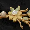 Botones de cierre de cheongsam originales hechos a mano, botones florales de perlas de alta gama, accesorios de botones decorativos estilo clásico Hanfu