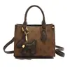Bolsa de Luxo Feminina Versátil Retrô Tote Bag 2025 Moda Nova Estampada Estilo Coreano Bolsa de Ombro Bolsa Transversal