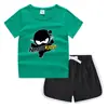 Camiseta de cuello redondo para niños, pantalones cortos, camiseta informal coreana, conjunto de camiseta interior absorbente de sudor, de caramelo, de verano 2023