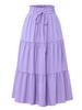 Amazon Falda Floral Europea y Americana Comercio Exterior Transfronterizo Falda de Línea A Bohemia Fluida y Oscilante Falda de Pastel en Capas