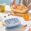 Molde de silicona de grado alimenticio para cubitos de hielo, charola de hielo tipo prensa para uso doméstico, caja para almacenar y hacer hielo con tapa para cubitos de hielo caseros