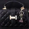 Accesorios de Moño de Cereza de Moda y Sencillos, Llavero de Cereza Rojo y Rosa, Colgante para Bolso, Cadena para Teléfono Móvil para Mujeres