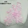 Patches de Tecido de Renda Bordada Rosa com Flores de Renda 3D com Miçangas para Roupas de Mãe, Roupas Infantis e Decoração de Vestuário