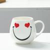 Taza de Cerámica Creativa y Personalizada, Taza con Cara Sonriente, Recuerdo de Boda, Taza de Café con Logo, Vaso de Agua con Tapa, Regalo Empresarial