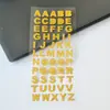 Pegatinas de Letras Inglesas con Polvo Dorado y Diamantes para Diario, Pegatinas Adhesivas Decorativas Brillantes 3D, Pegatinas de Letras Coloridas