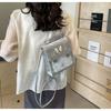 Mochila Coreana de Nicho Feminina 2024 Nova Moda Satchel de Alta Qualidade Pequena Bolsa Quadrada Casual Versátil Bolsa Transversal