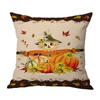 Funda de almohada de lino para sofá, dormitorio, serie del Festival de la Cosecha de Otoño, venta transfronteriza, con estampado de una sola cara