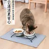 Tapete de Silicone para Pet Fácil de Limpar Impermeável Tapete de Patas de Cachorro Antiderrapante Tapete de Silicone de Patas de Gato Tapete de Alimentação para Pet