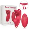 Vibrador de rosa vestible para mujeres, vibración interna fuerte, control remoto inalámbrico, vibrador femenino no inflable, venta al por mayor