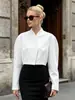 Blazer Blanco de Cuello en V Estilo Europeo y Americano para Mujer, Nueva Moda Otoño/Invierno 2026 Blazer Corto Transfronterizo para Mujer