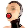 Máscara de Látex Brinquedo Sexual Adulto Role Play Adereço de Cabeça Halloween Sexy Adereço de Cabeça de Látex Rosto com Boca Enrolada