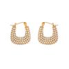 Aretes de Perlas en Forma de U de Moda de Alta Gama Transfronteriza para Mujeres Accesorios de Acero Inoxidable Aretes Galvanizados Joyería Hombre Fabricante Venta al por Mayor