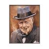 Pintura Decorativa de Puro Churchill Póster Vintage Bodega Bar Arte de Pared Pintura de Celebridad Fumando Puro Arte de Pared Estilo Industrial