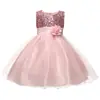 Vestido Bufante Europeu e Americano para Meninas 2024 Vestido de Princesa de Tule de Natal Roupa Infantil para Exportação Vestido Infantil