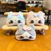 Nuevo llavero de gato Garfield de peluche con lazo, linda muñeca de gato de dibujos animados, colgante para bolso para niñas, pequeño regalo