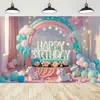 Fondo de Tela para Cumpleaños Infantil de Unicornio Transfronterizo Fiesta Banner de Comercio Exterior de Amazon Tela de Fondo para Fotografía Accesorios para Fotos