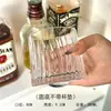 Ins Retrô com Base Plana para Copo Trapézio de Vidro Criativo de Alta Qualidade Copo de Uísque Copo de Café Copo para Cold Brew