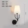 Lámpara de pared de fondo de cristal para sala de estar escandinava con asta de ciervo, moderna, americana, simple, para pasillo, escalera, dormitorio, mesita de noche