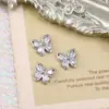 Nuevo Lazo para Manicura Joyería de Circonita Llena de Diamantes Pajarita Metálica Estrella de Cinco Puntas Guirnalda de Perlas Decoración de Uñas con Diamantes