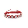 Pulseira Masculina Trançada Amazon Cross-Border Joia de Feriado Liga Metálica Virgem Maria Pulseira de Fio Vermelho