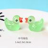 Novo tridimensional luminoso transparente pato resina ornamentos DIY chaveiro pingente acessórios