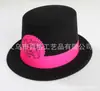 Venta directa de fábrica sombrero alto de PVC flocado, nuevo sombrero de Año Nuevo sombrero de fiesta sombrero de bola accesorios de actuación festiva