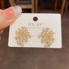Aretes de perlas de fuegos artificiales de circonita micro incrustada para mujer, diseño de moda de nicho, versátiles, exquisitos, aretes súper brillantes