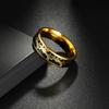 Anillo de boda para pareja, estilo chino, estilo nacional, con diseño de dragón y fénix, de Amazon, Europa y América.