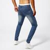 Jeans Rotos de Gama Alta para Hombre Slim-fit Teñidos Verano Delgados Azul Claro Casual Elásticos Pantalones Estilo Coreano para Hombre