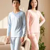 Pijama de manga comprida para meninas, roupa de casa 100% algodão, conjunto de roupas de outono para meninos, conjunto de roupa íntima térmica para meninas, camiseta de base para estudantes