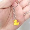 Llavero patito amarillo de resina animal simple transfronterizo, colgante de pato, llavero, colgante para mochila, accesorios