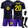 2627 Jersey de Fútbol del Barcelona Número 10 Yamal Messi Apariencia Ropa de Entrenamiento Patrón Piedra Morada Jersey Mamba Negra