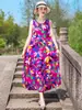 Vestido de Algodão e Seda de Alta Qualidade para Mães, Super Estiloso, Novo Modelo 2026, Vestido Regata de Verão Estilo Férias Relaxantes para Mulheres