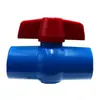 Accesorios para tubería de suministro de agua de plástico PVC blanco válvula de bola azul PVC doble unión válvula de bola Accesorios de válvula de bola de plástico PVC de unión simple accesorios de estándar nacional